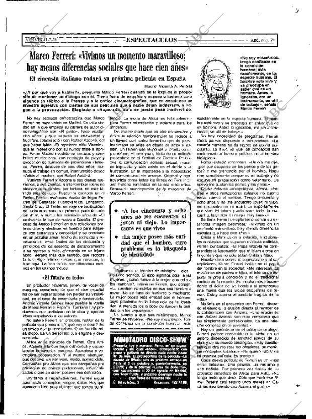 ABC MADRID 11-07-1986 página 71