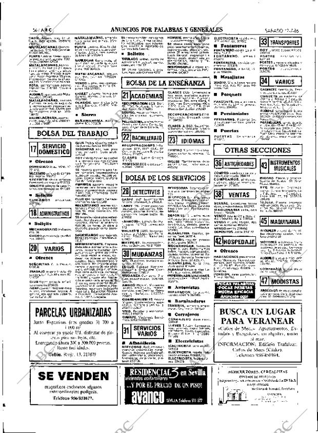 ABC SEVILLA 12-07-1986 página 56