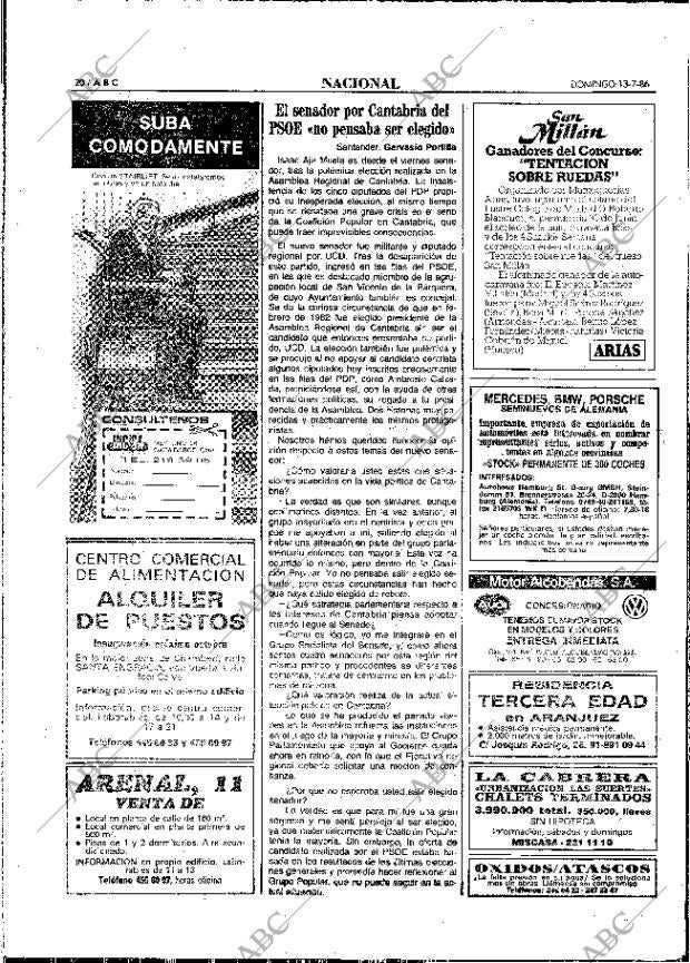 ABC MADRID 13-07-1986 página 20