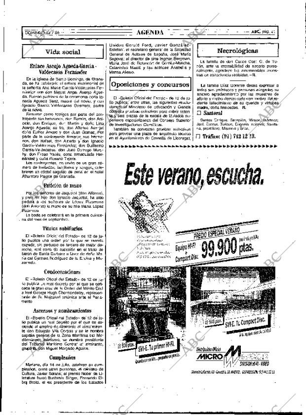 ABC MADRID 13-07-1986 página 41