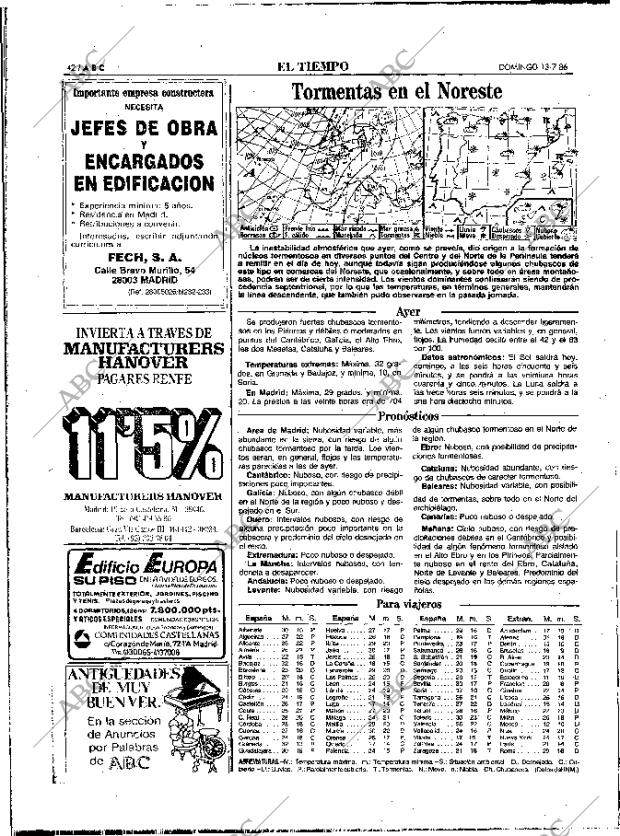 ABC MADRID 13-07-1986 página 42