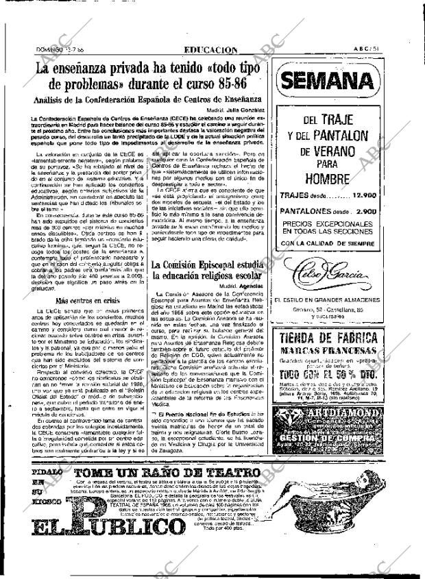 ABC MADRID 13-07-1986 página 51