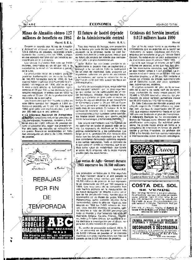 ABC MADRID 13-07-1986 página 64