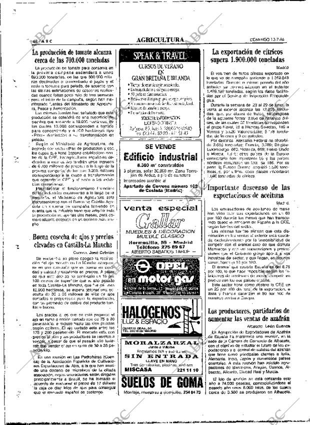 ABC MADRID 13-07-1986 página 68