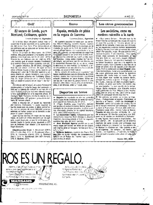 ABC MADRID 13-07-1986 página 81