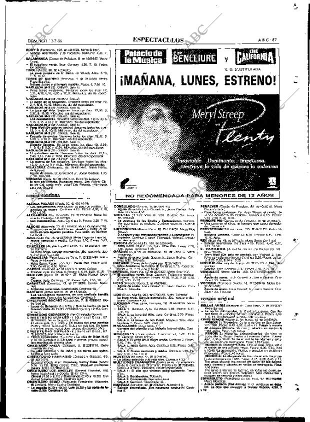 ABC MADRID 13-07-1986 página 87