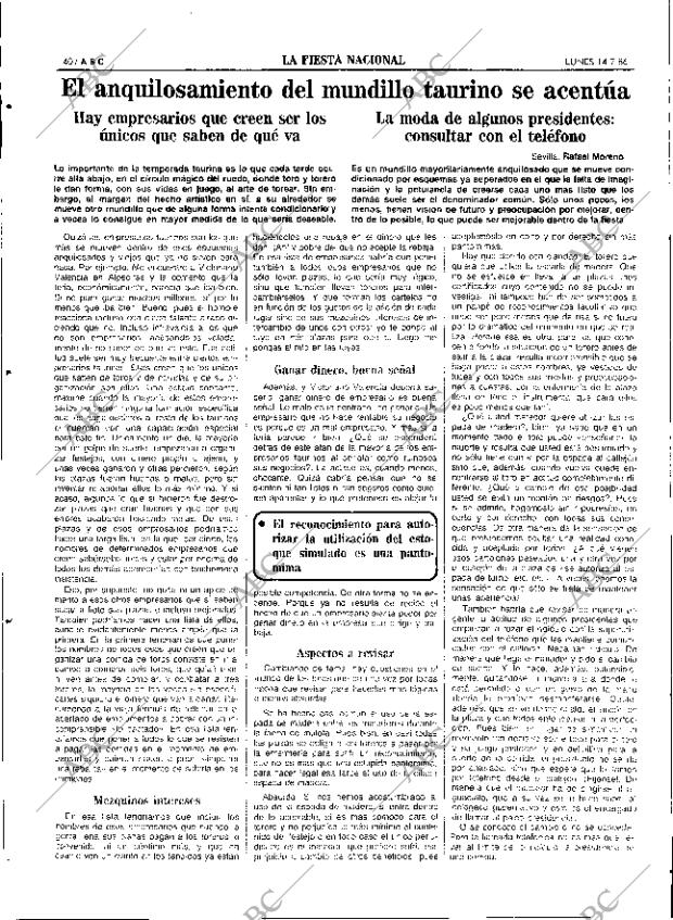 ABC SEVILLA 14-07-1986 página 40