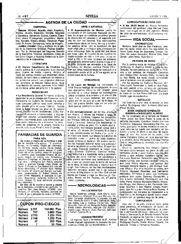 ABC SEVILLA 17-07-1986 página 30