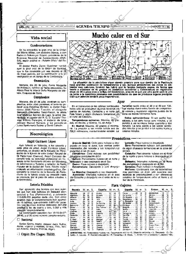 ABC MADRID 19-07-1986 página 22