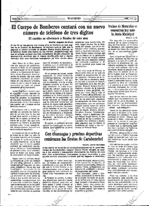 ABC MADRID 19-07-1986 página 23