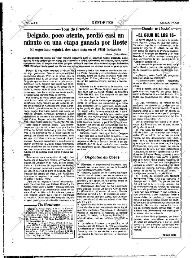 ABC MADRID 19-07-1986 página 62