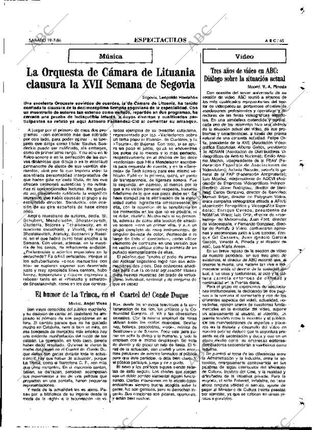 ABC MADRID 19-07-1986 página 65