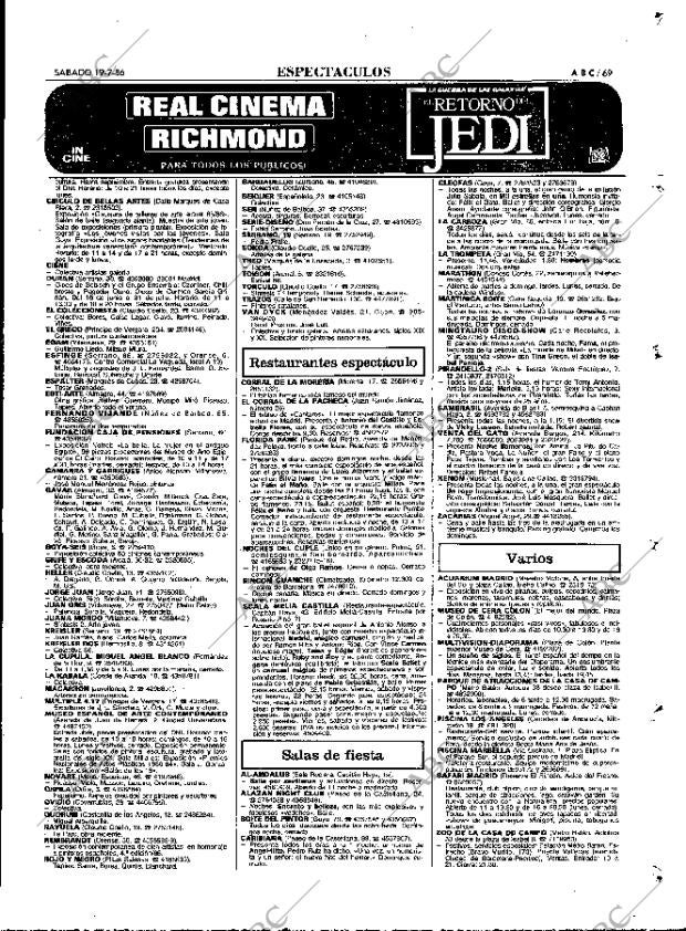 ABC MADRID 19-07-1986 página 69