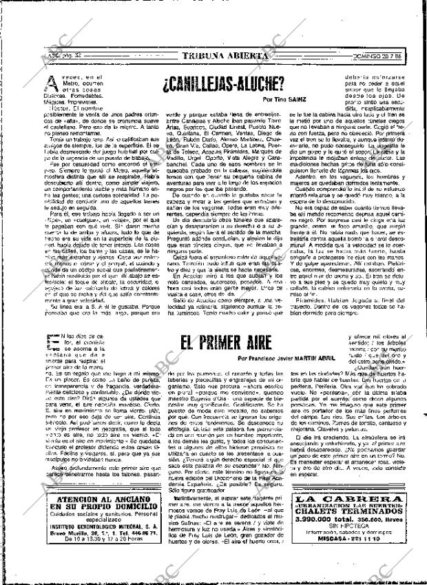 ABC MADRID 20-07-1986 página 32