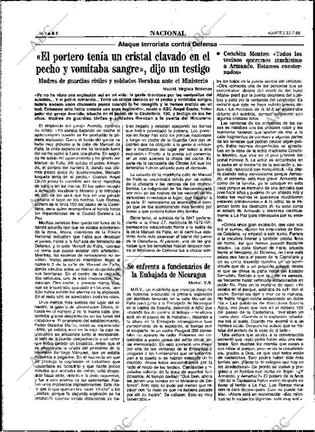 ABC MADRID 22-07-1986 página 16