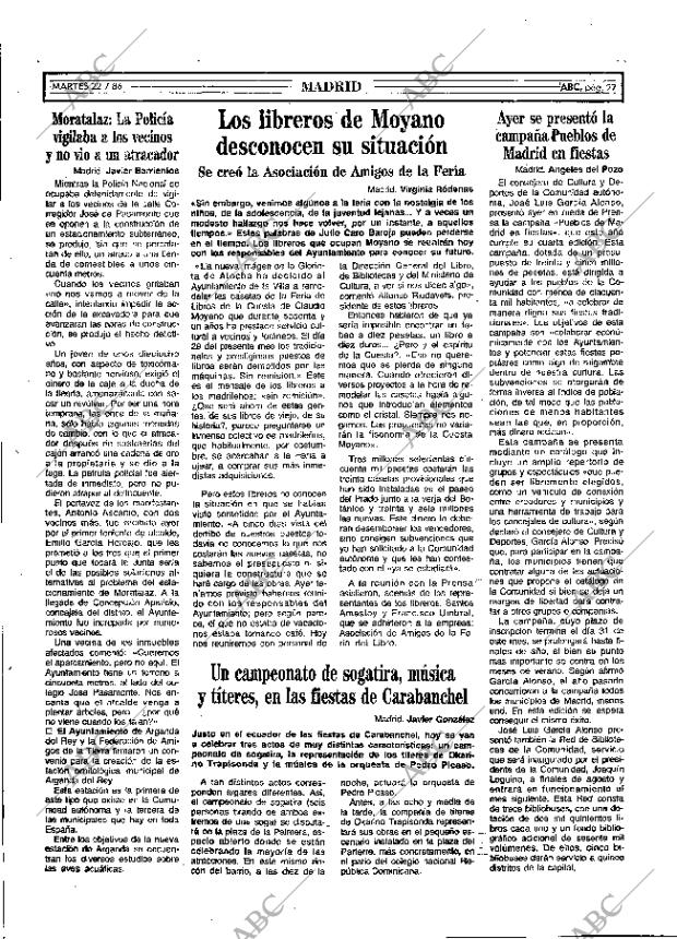 ABC MADRID 22-07-1986 página 27