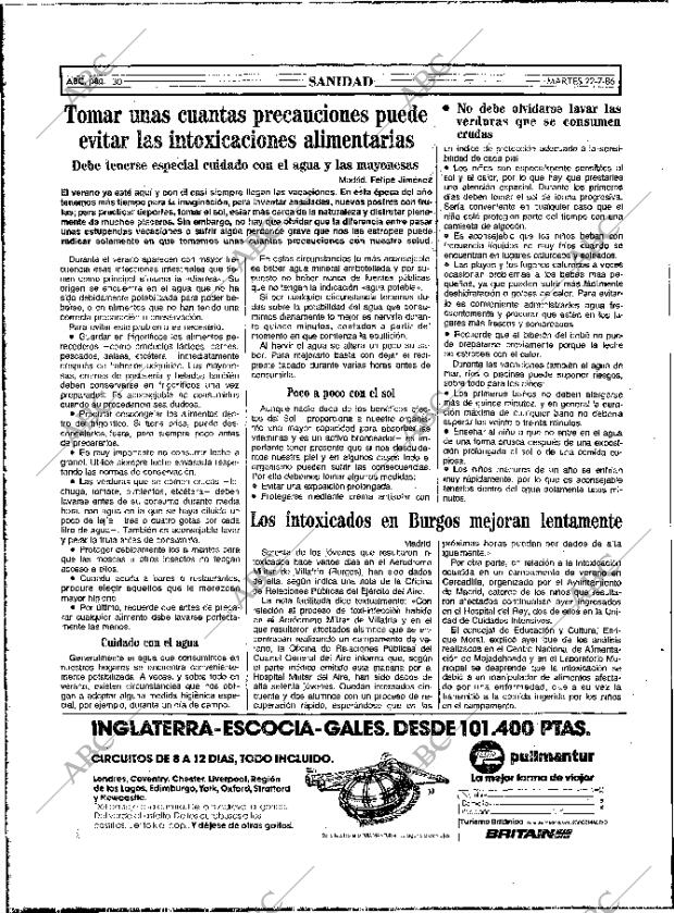 ABC MADRID 22-07-1986 página 30