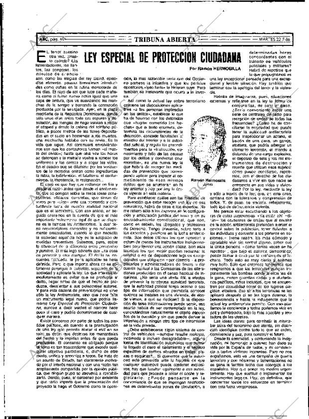 ABC MADRID 22-07-1986 página 40