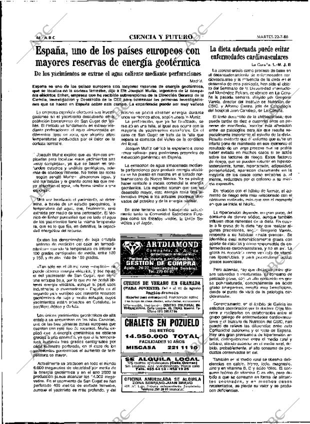 ABC MADRID 22-07-1986 página 44