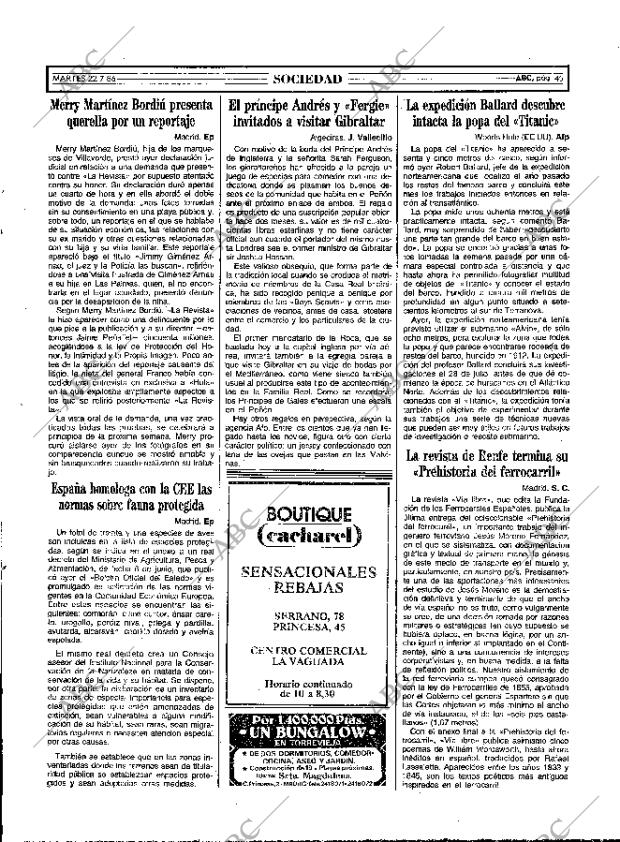 ABC MADRID 22-07-1986 página 45