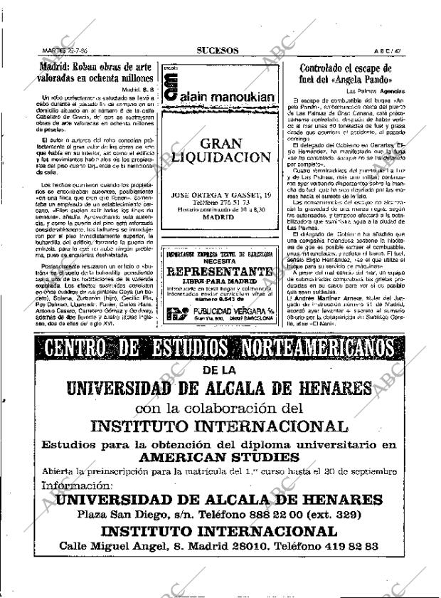 ABC MADRID 22-07-1986 página 47