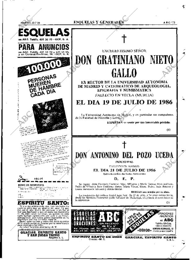 ABC MADRID 22-07-1986 página 73