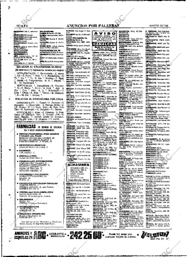 ABC MADRID 22-07-1986 página 76