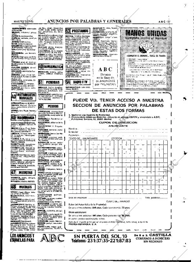ABC MADRID 22-07-1986 página 87