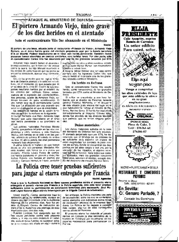 ABC SEVILLA 22-07-1986 página 21