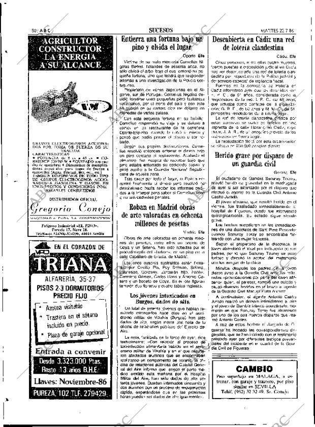 ABC SEVILLA 22-07-1986 página 50
