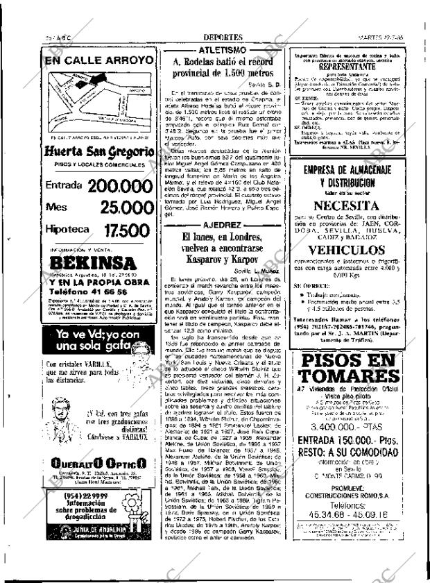 ABC SEVILLA 22-07-1986 página 58