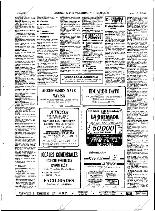 ABC SEVILLA 22-07-1986 página 62