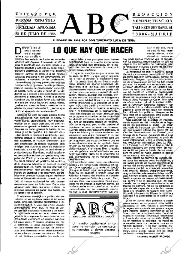 ABC MADRID 23-07-1986 página 3