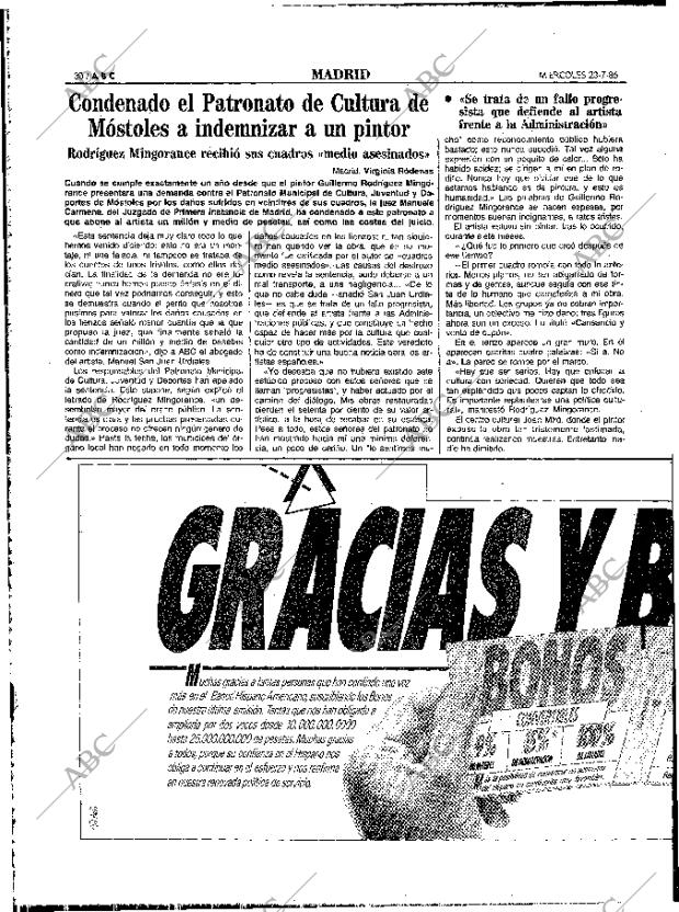 ABC MADRID 23-07-1986 página 30
