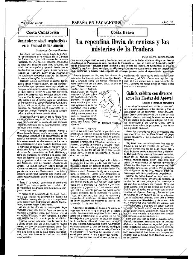 ABC MADRID 23-07-1986 página 37