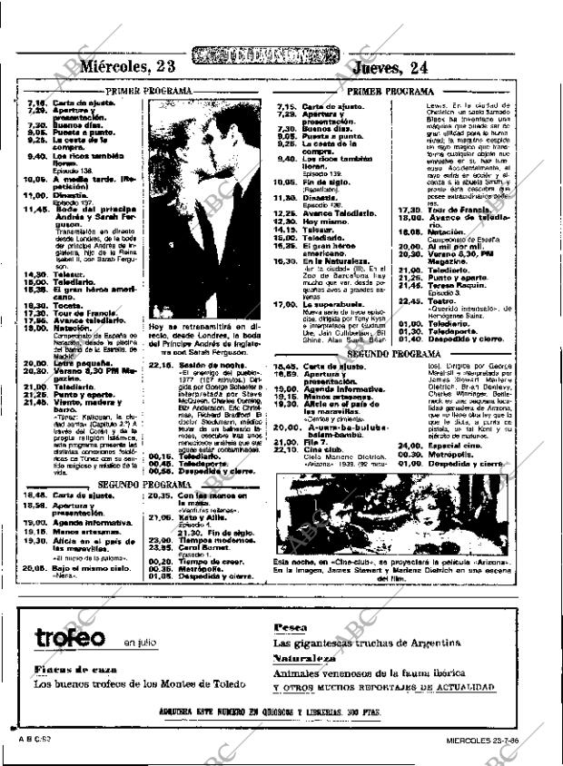 ABC SEVILLA 23-07-1986 página 62