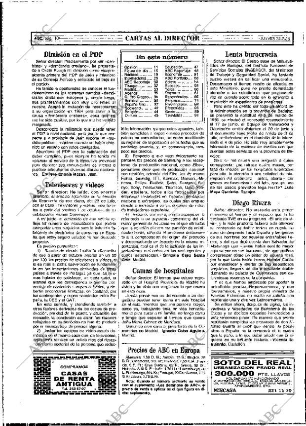 ABC MADRID 24-07-1986 página 10