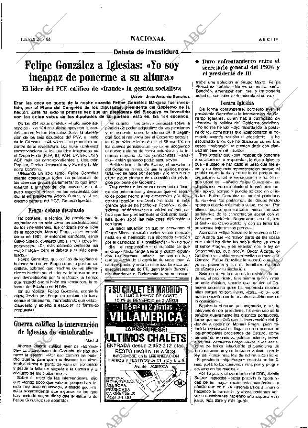 ABC MADRID 24-07-1986 página 19