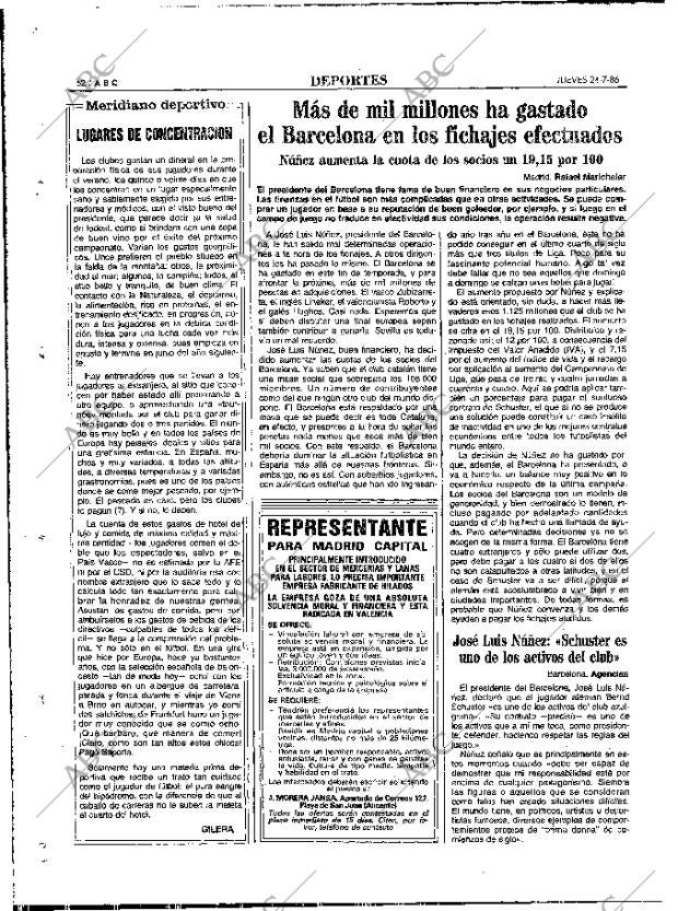 ABC MADRID 24-07-1986 página 62