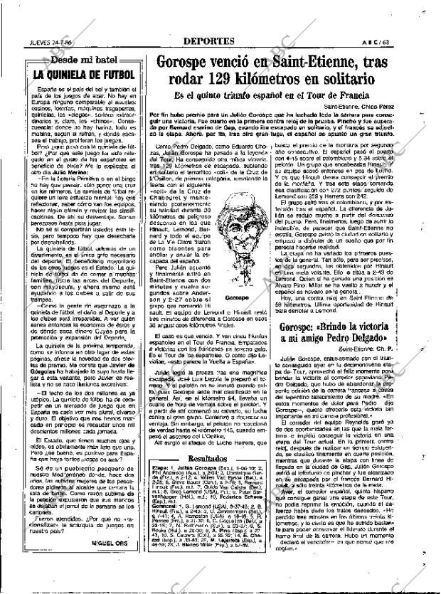 ABC MADRID 24-07-1986 página 63