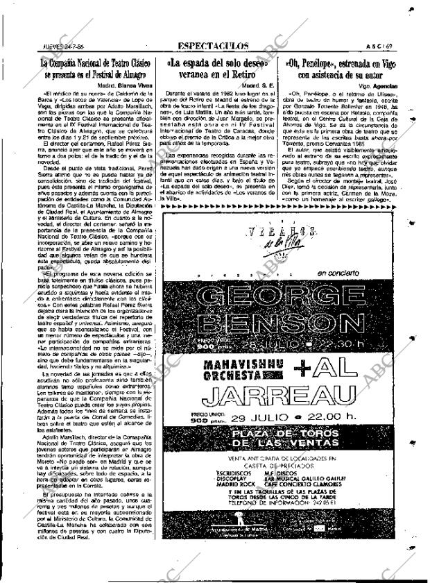 ABC MADRID 24-07-1986 página 69