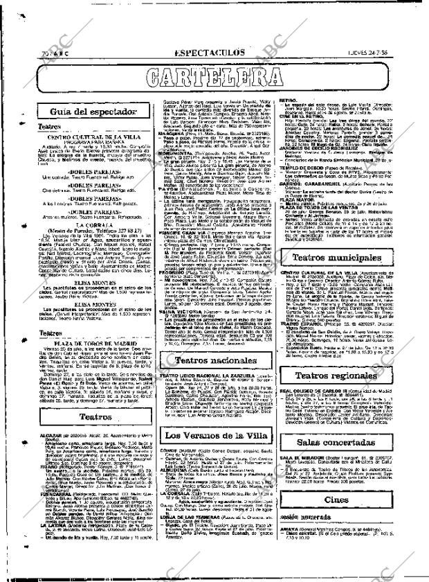 ABC MADRID 24-07-1986 página 70