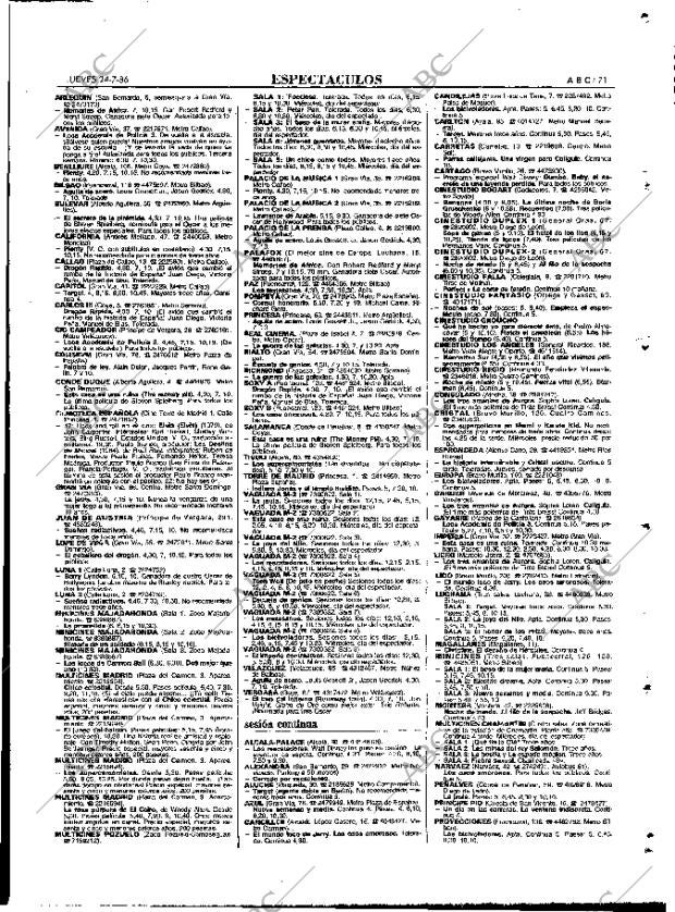 ABC MADRID 24-07-1986 página 71