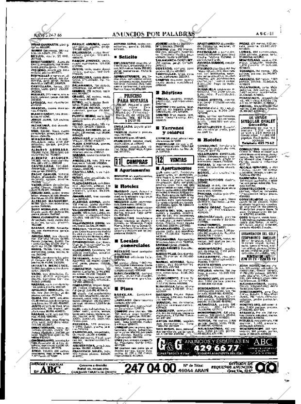 ABC MADRID 24-07-1986 página 81
