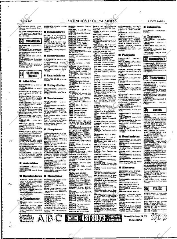ABC MADRID 24-07-1986 página 86