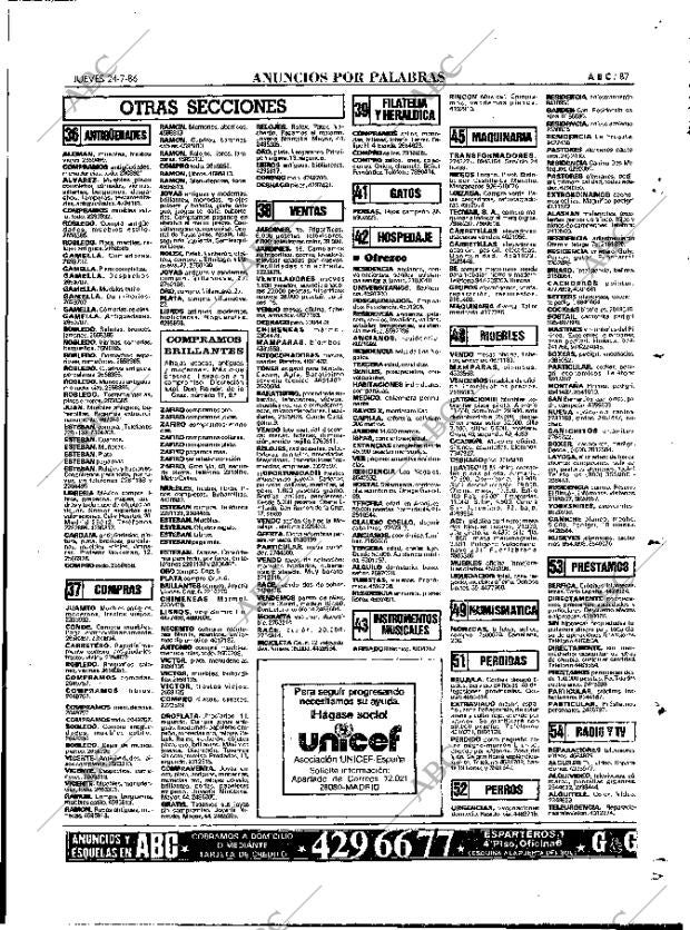 ABC MADRID 24-07-1986 página 87