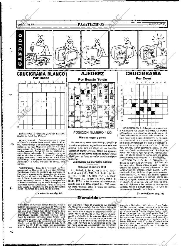 ABC MADRID 24-07-1986 página 88
