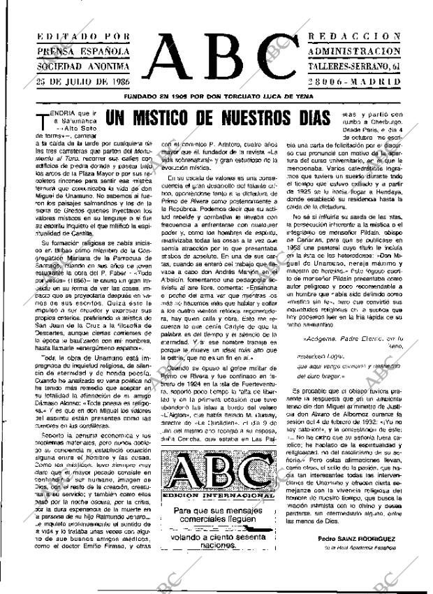 ABC MADRID 25-07-1986 página 3