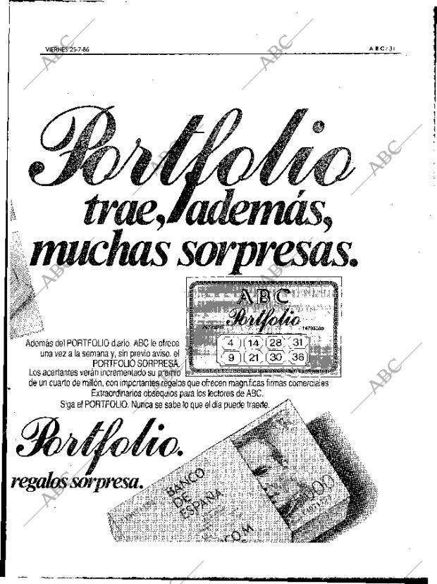 ABC MADRID 25-07-1986 página 31