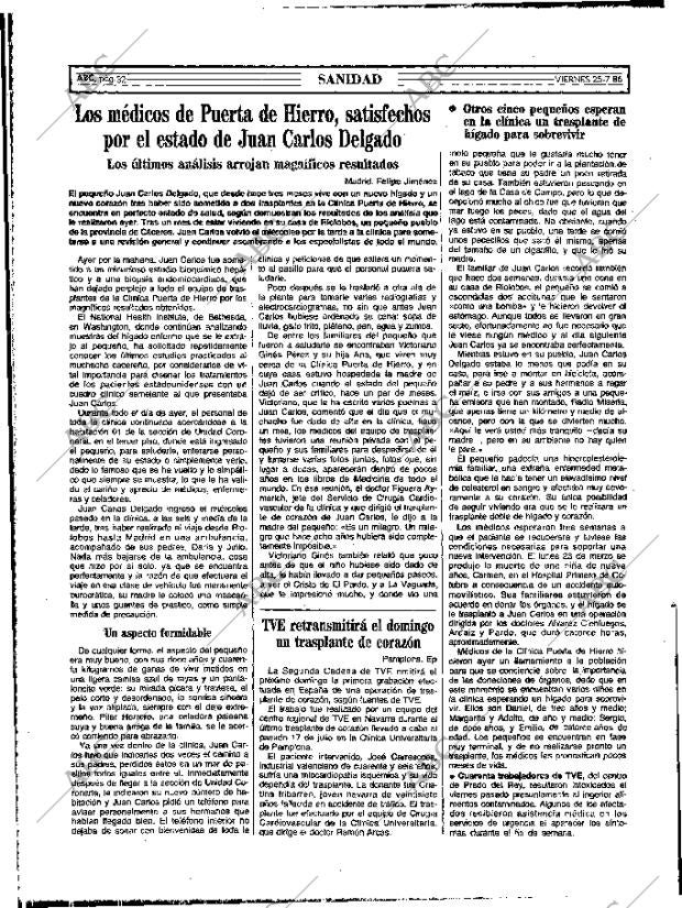 ABC MADRID 25-07-1986 página 32